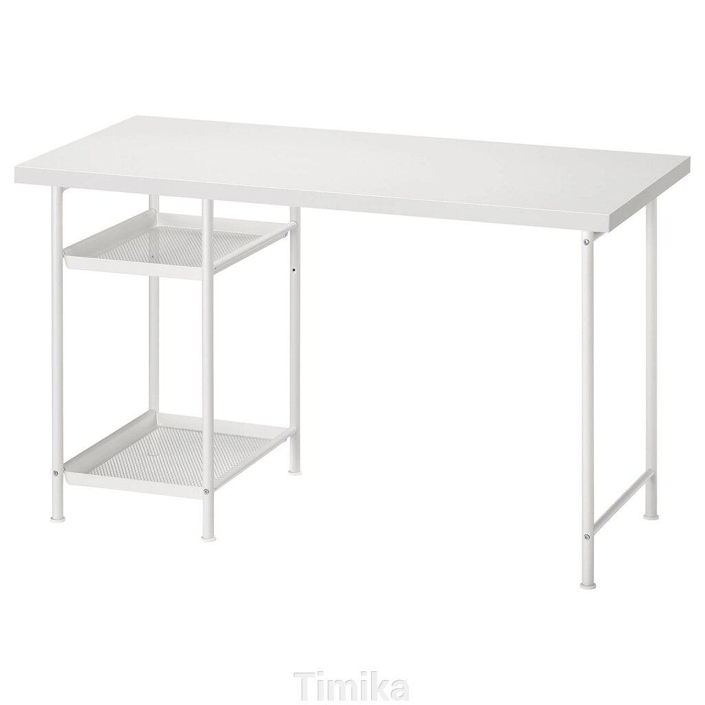 LAGKAPTEN / SPÄND Письмовий стіл, білий, 120x60 см від компанії Timika - фото 1