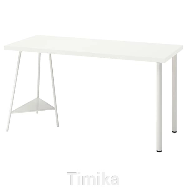 LAGKAPTEN / TILLSLAG Письмовий стіл, білий, 140x60 см від компанії Timika - фото 1