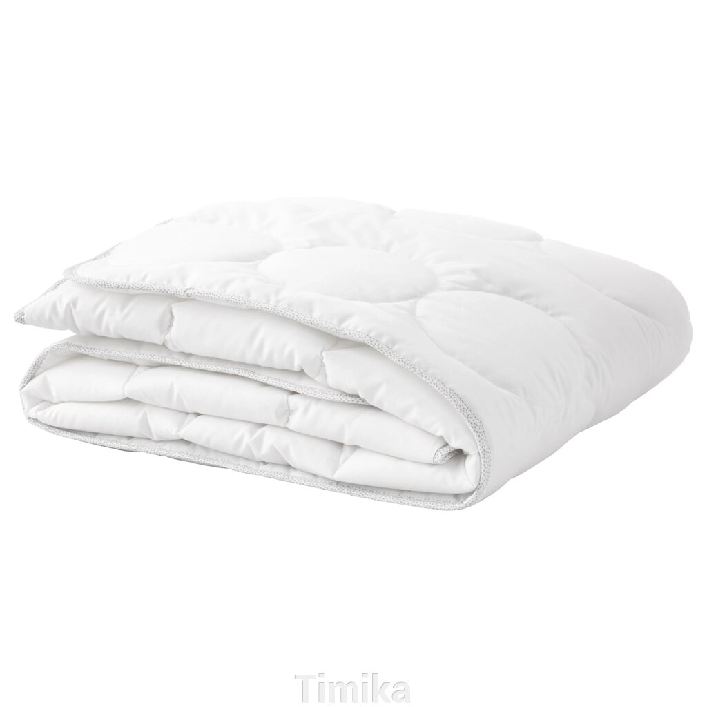 LENAST Ковдра для ліжечка, білий/сірий, 110x125 см від компанії Timika - фото 1