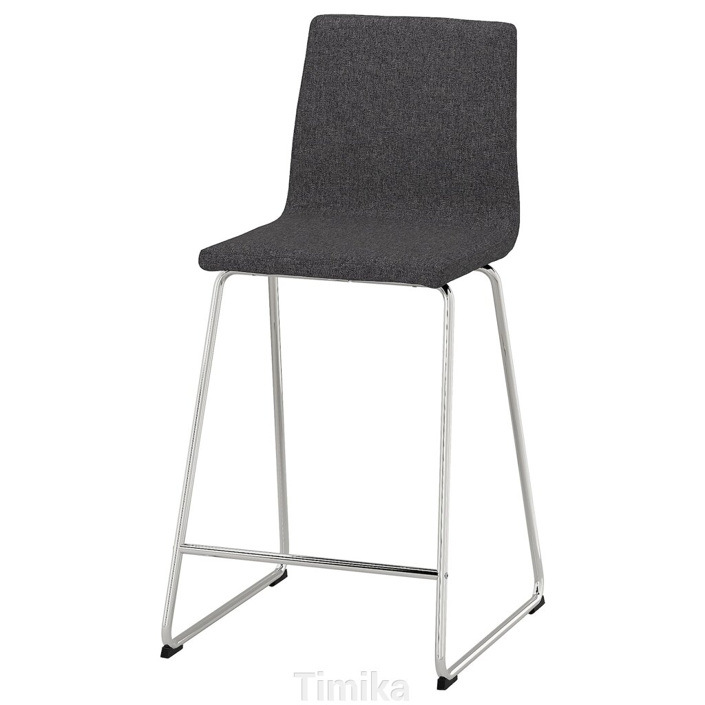 LILLÅNÄS Барний стілець, хром/Гуннаред темно-сірий, 63 см від компанії Timika - фото 1