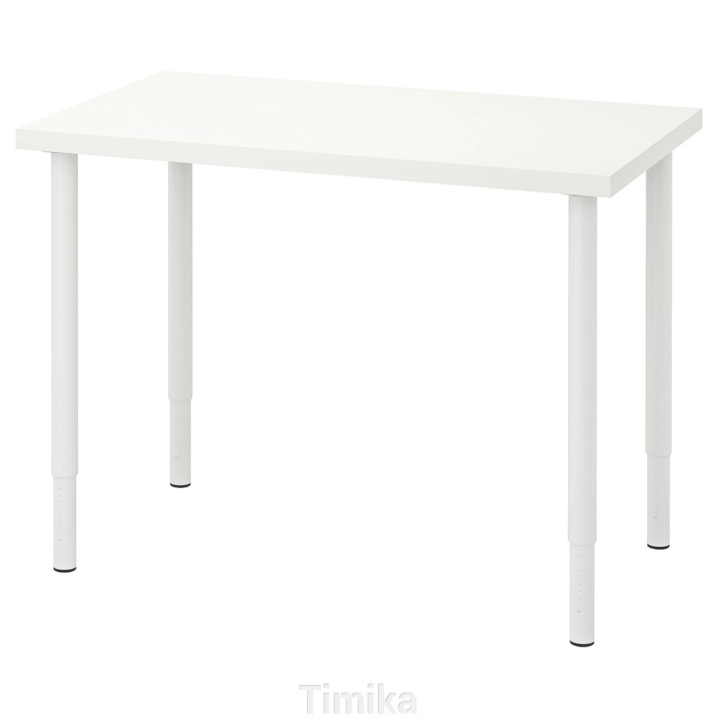 LINNMON / OLOV Стіл письмовий, білий, 100х60 см від компанії Timika - фото 1