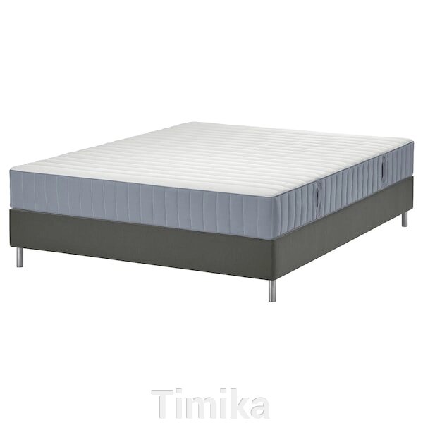 Ліжко LYNGÖR Continental, фірма Valevåg/світло-блакитний темно-сірий, 160x200 см від компанії Timika - фото 1