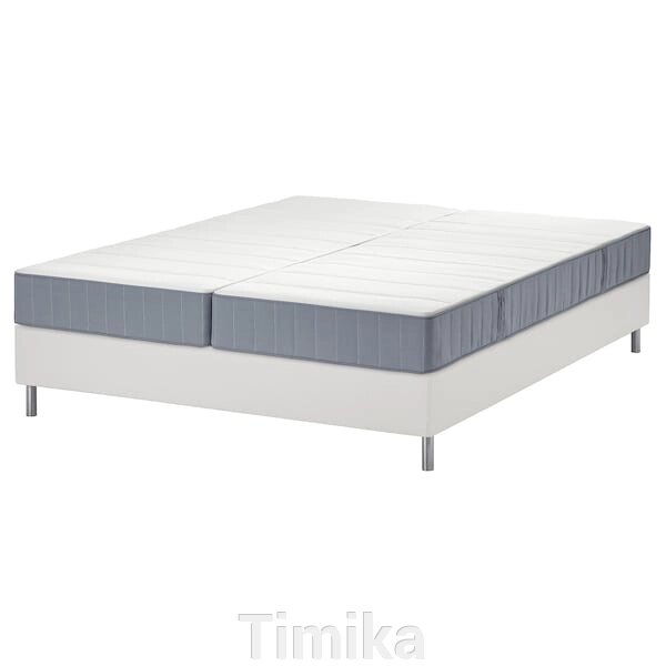 Ліжко LYNGÖR Continental, фірма Vesteröy/середня жорсткість/блакитний білий, 180x200 см від компанії Timika - фото 1
