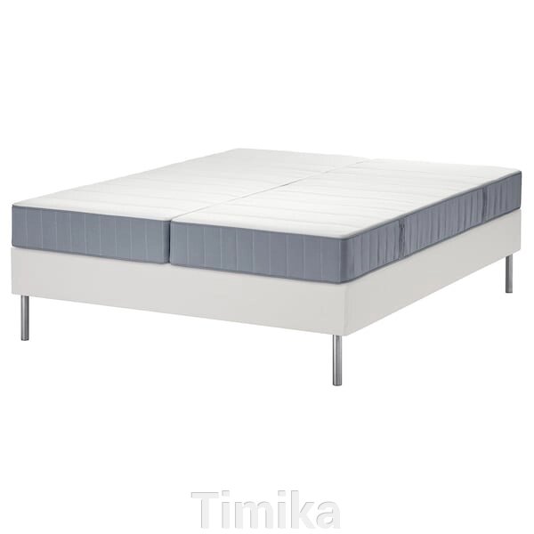 Ліжко LYNGÖR Continental, фірма Vesteröy/середня жорсткість/блакитний білий, 180x200 см від компанії Timika - фото 1
