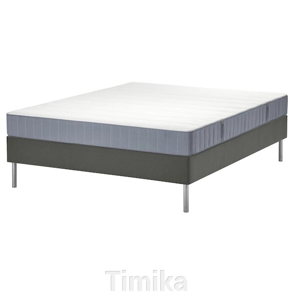 Ліжко LYNGÖR Continental, фірма Vesteröy/світло-блакитний темно-сірий, 160x200 см від компанії Timika - фото 1