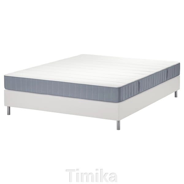Ліжко LYNGÖR Continental, Vesteröy середньої жорсткості/блакитний білий, 180x200 см від компанії Timika - фото 1