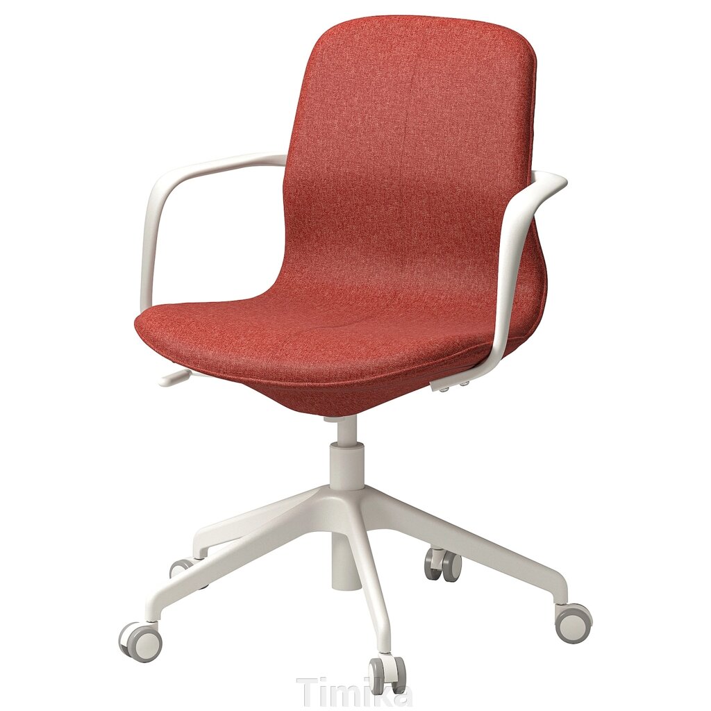 LÅNGFJÄLL Конференц-крісло з підлокітниками, Gunnared червоно-оранжевий/білий від компанії Timika - фото 1
