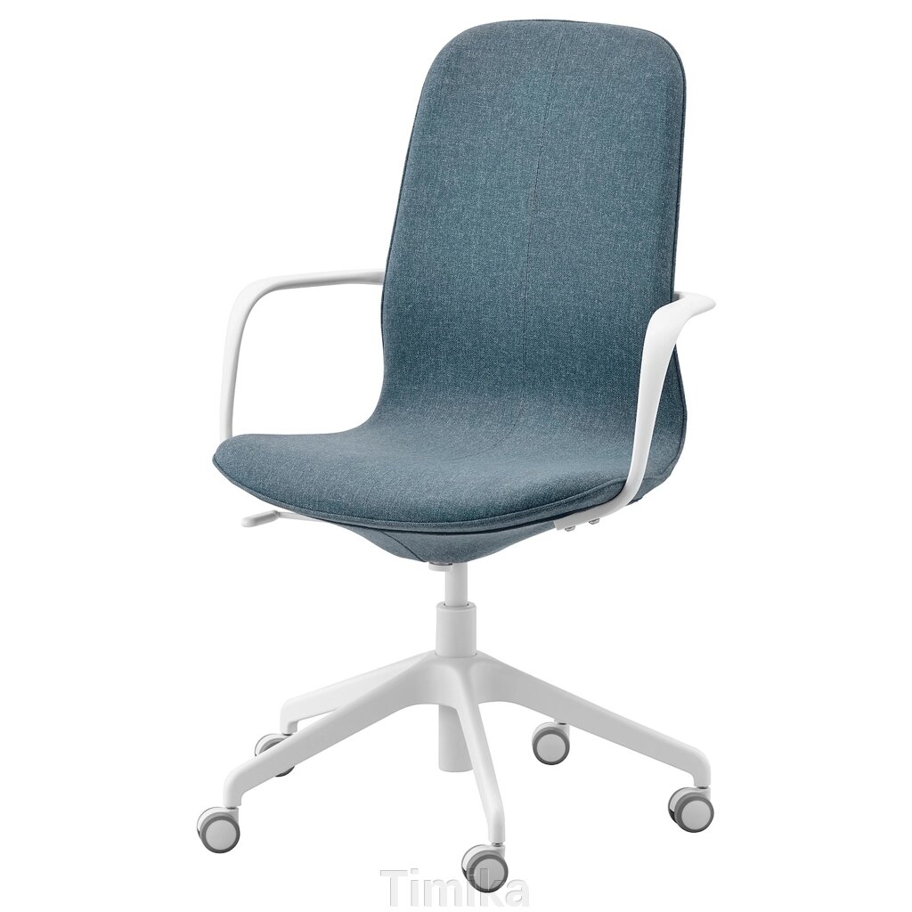 LÅNGFJÄLL Конференц-крісло з підлокітниками, Gunnared синій/білий від компанії Timika - фото 1