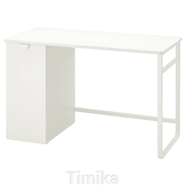 LÄRANDE Письмовий стіл з висувною шафою, білий, 120x58 см від компанії Timika - фото 1