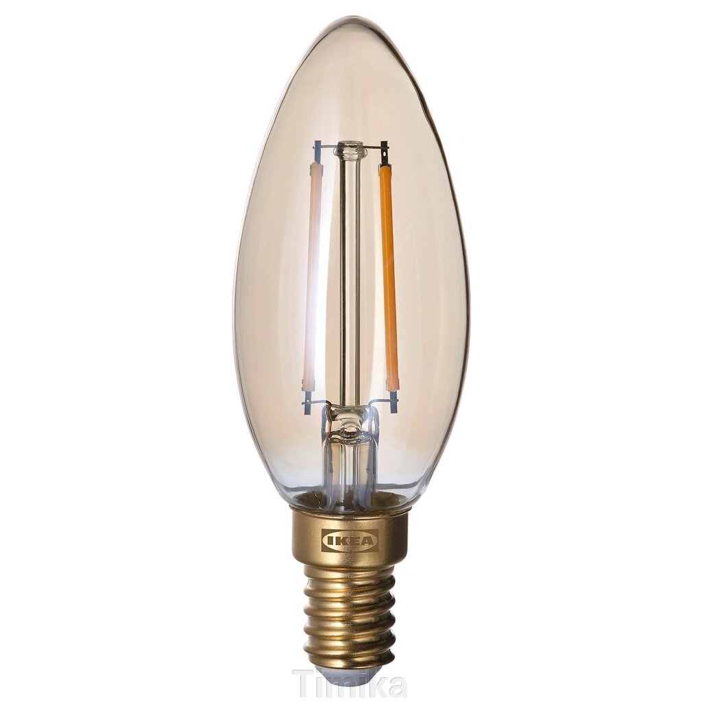 LUNNOM E14 LED лампа 210 люмен, диммована/люстра коричневе прозоре скло від компанії Timika - фото 1
