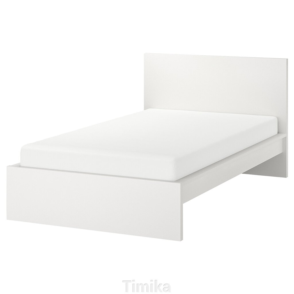 MALM Каркас ліжка, високий, білий/Luröy, 120x200 см від компанії Timika - фото 1