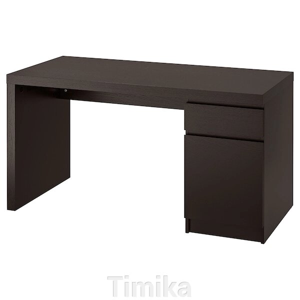 МАЛЬМ Письмовий стіл, чорно-коричневий, 140х65 см від компанії Timika - фото 1