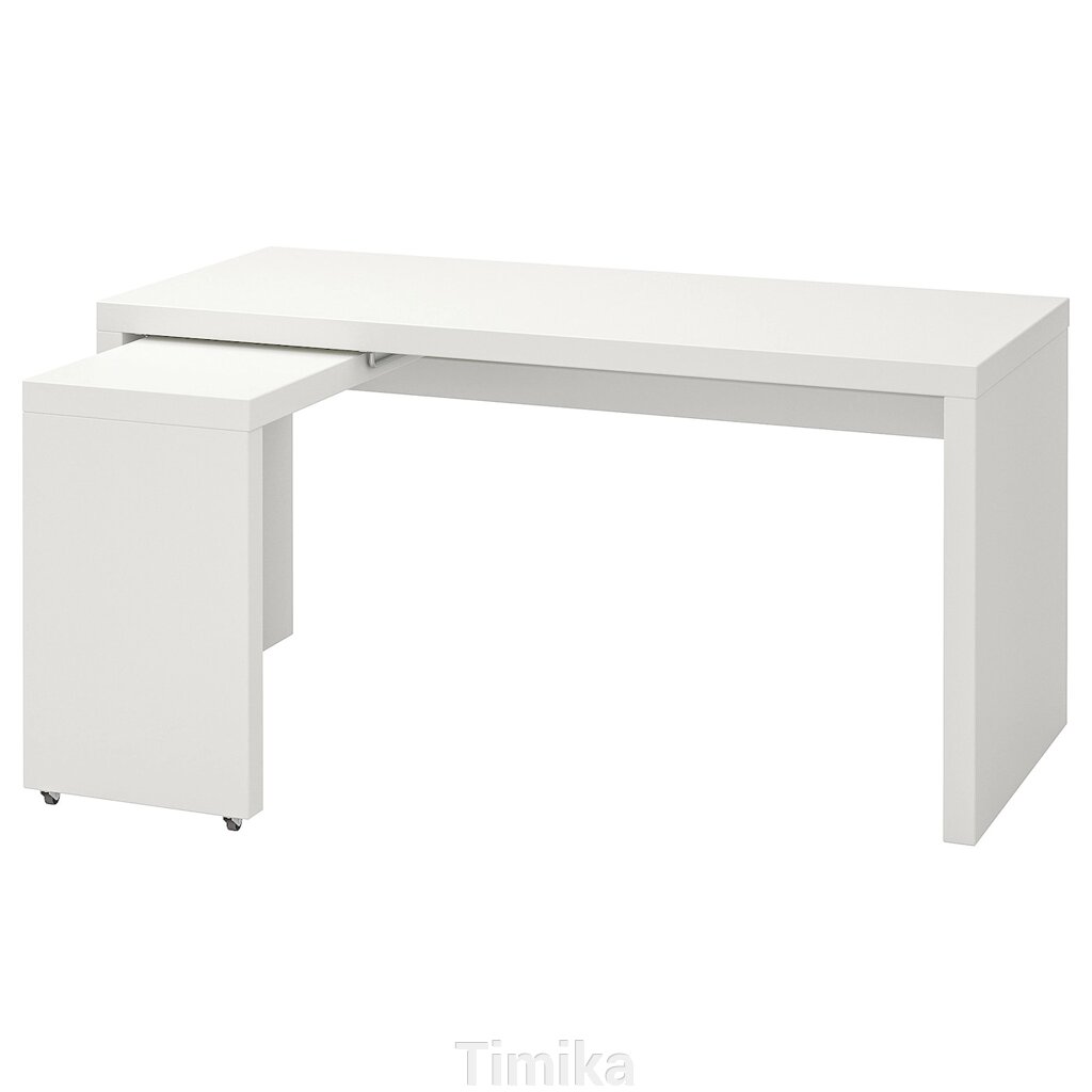 MALM Письмовий стіл з висувною панеллю, білий, 151х65 см від компанії Timika - фото 1