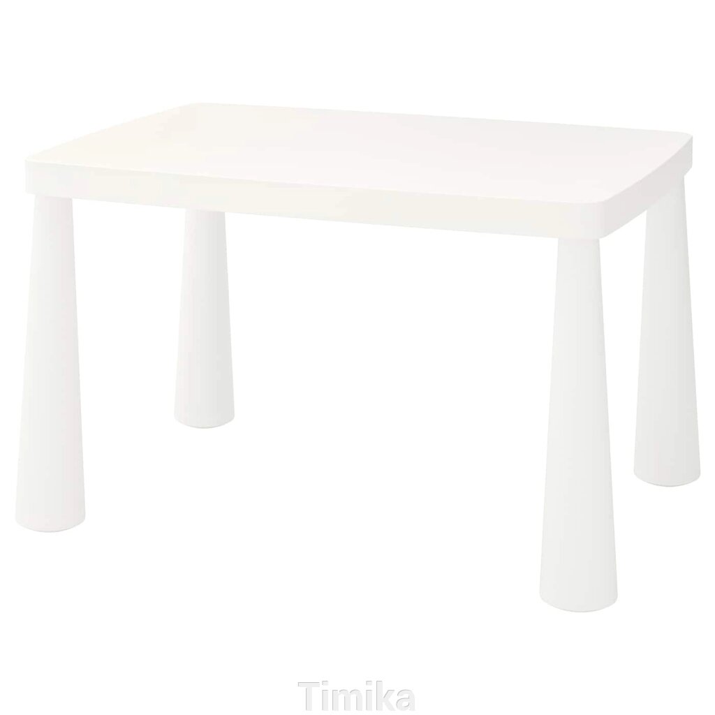 МАММУТ Дитячий стіл, закритий/вуличний, білий, 77х55 см від компанії Timika - фото 1