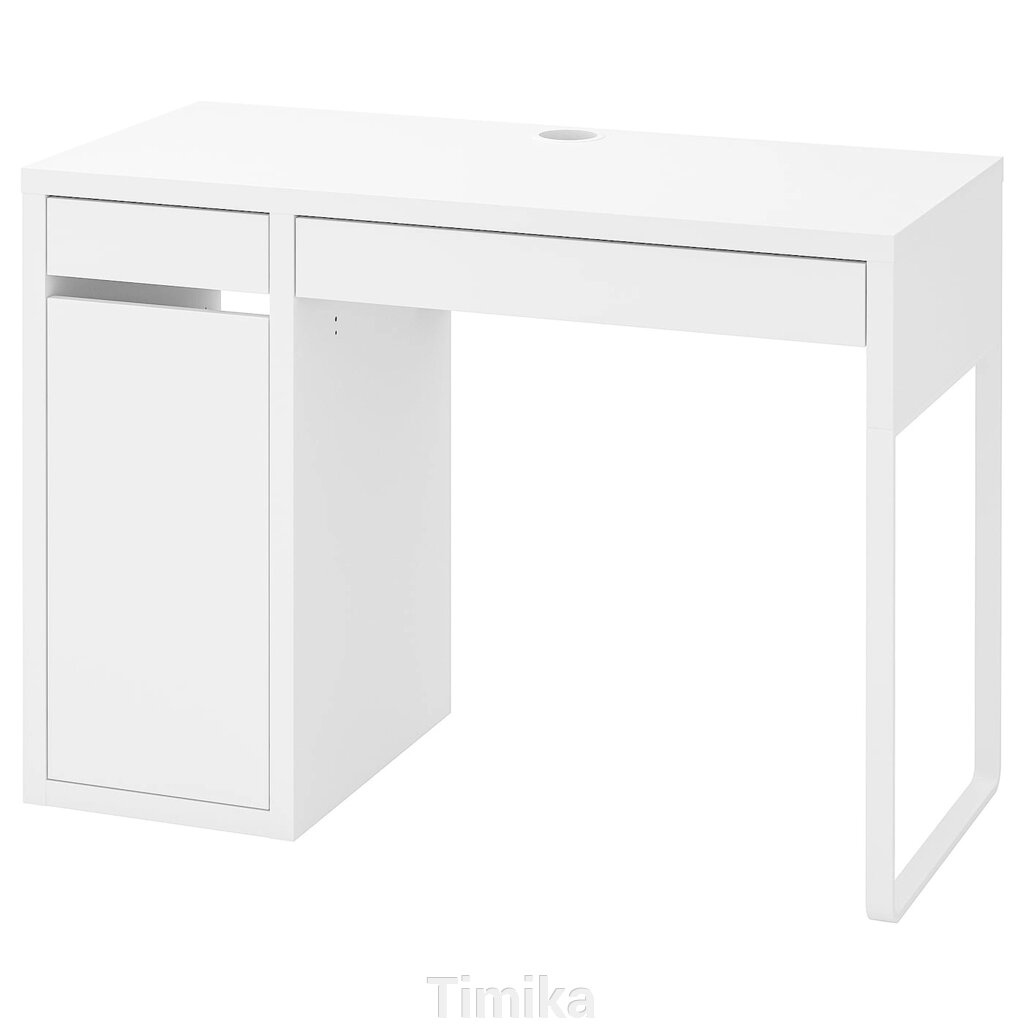 MICKE Письмовий стіл, білий, 105х50 см від компанії Timika - фото 1