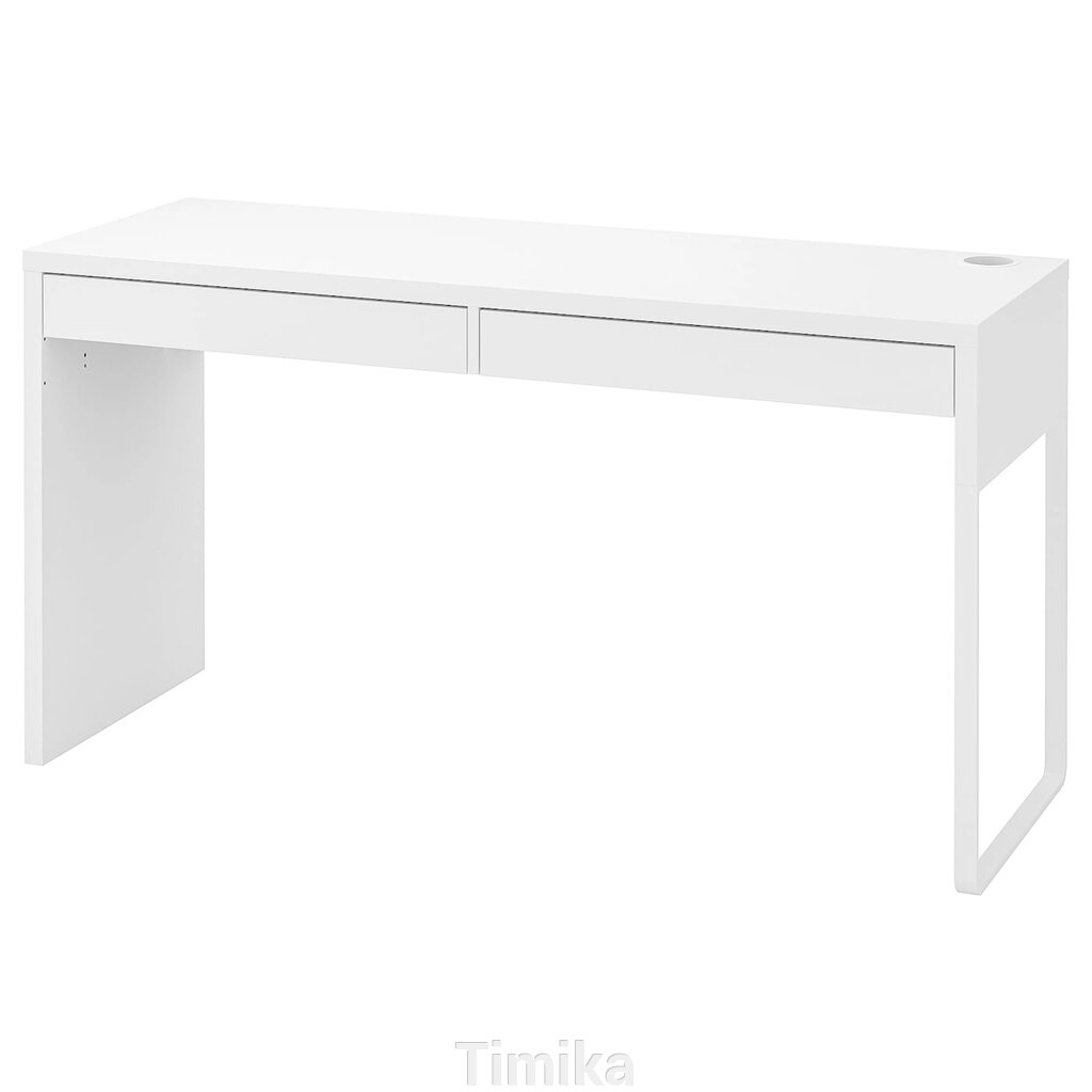 MICKE Письмовий стіл, білий, 142х50 см від компанії Timika - фото 1
