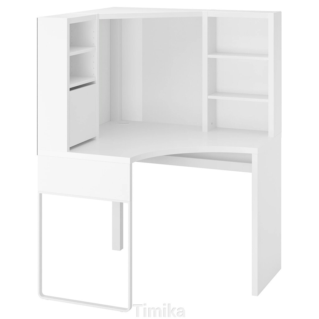 MICKE Стіл кутовий, білий, 100х142 см від компанії Timika - фото 1