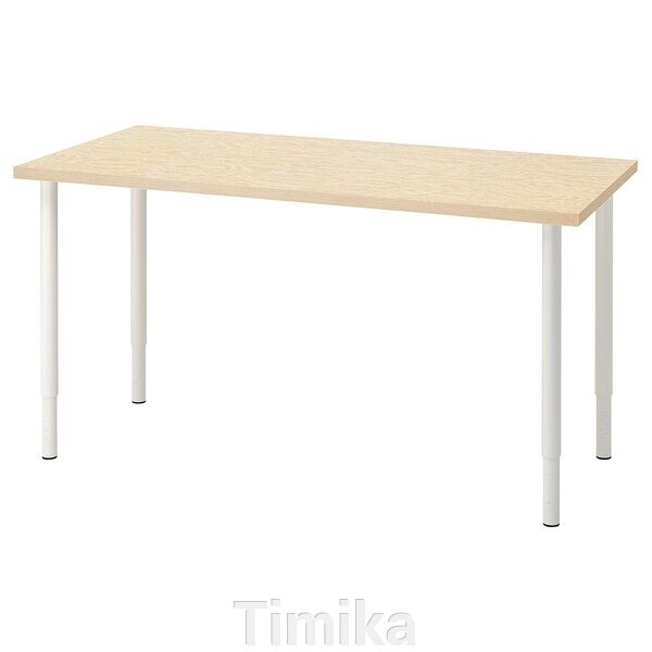 MITTCIRKEL / OLOV Письмовий стіл, ефект живої сосни/білий, 140x60 см від компанії Timika - фото 1