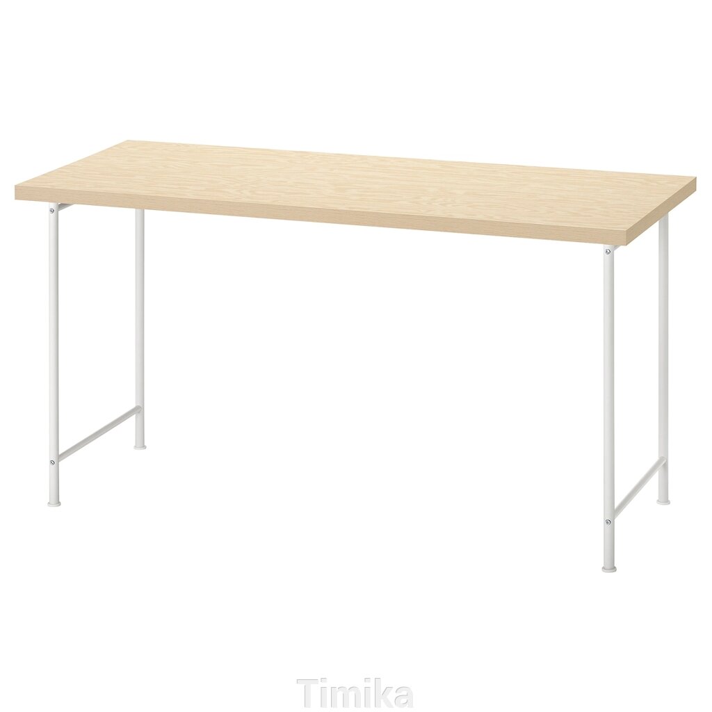 MITTCIRKEL / SPÄND Письмовий стіл, ефект живої сосни/білий, 140x60 см від компанії Timika - фото 1