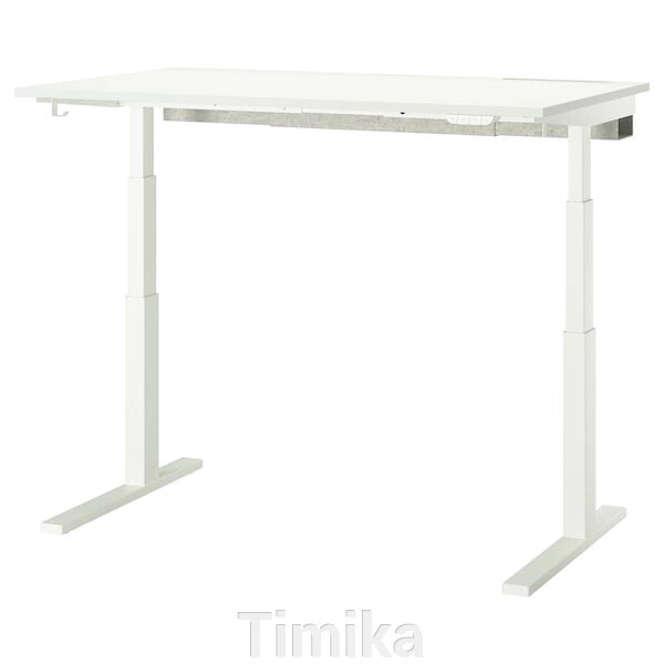 MITTZON Письмовий стіл з регульованою висотою, електричний, білий, 140х80 см від компанії Timika - фото 1