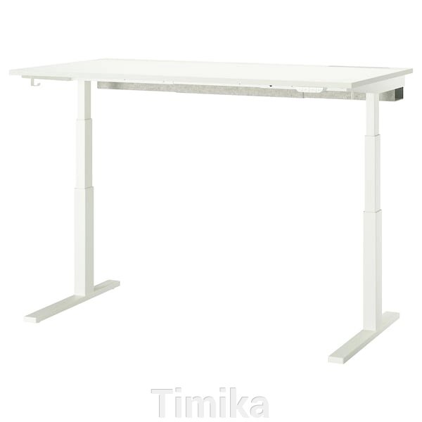 MITTZON Письмовий стіл з регульованою висотою, електричний, білий, 160x80 см від компанії Timika - фото 1
