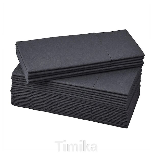 МОТТАГА Серветки чорні 38х38 см від компанії Timika - фото 1