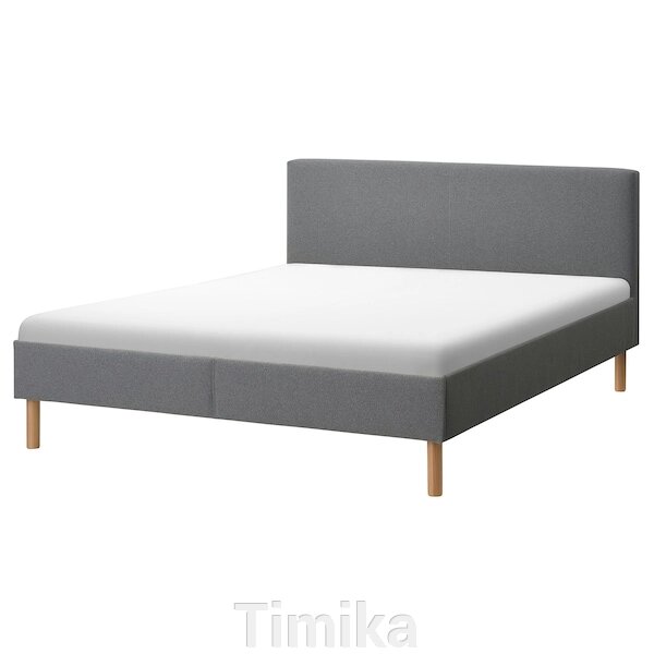 NARRÖN М'який каркас ліжка, сірий, 140x200 см від компанії Timika - фото 1