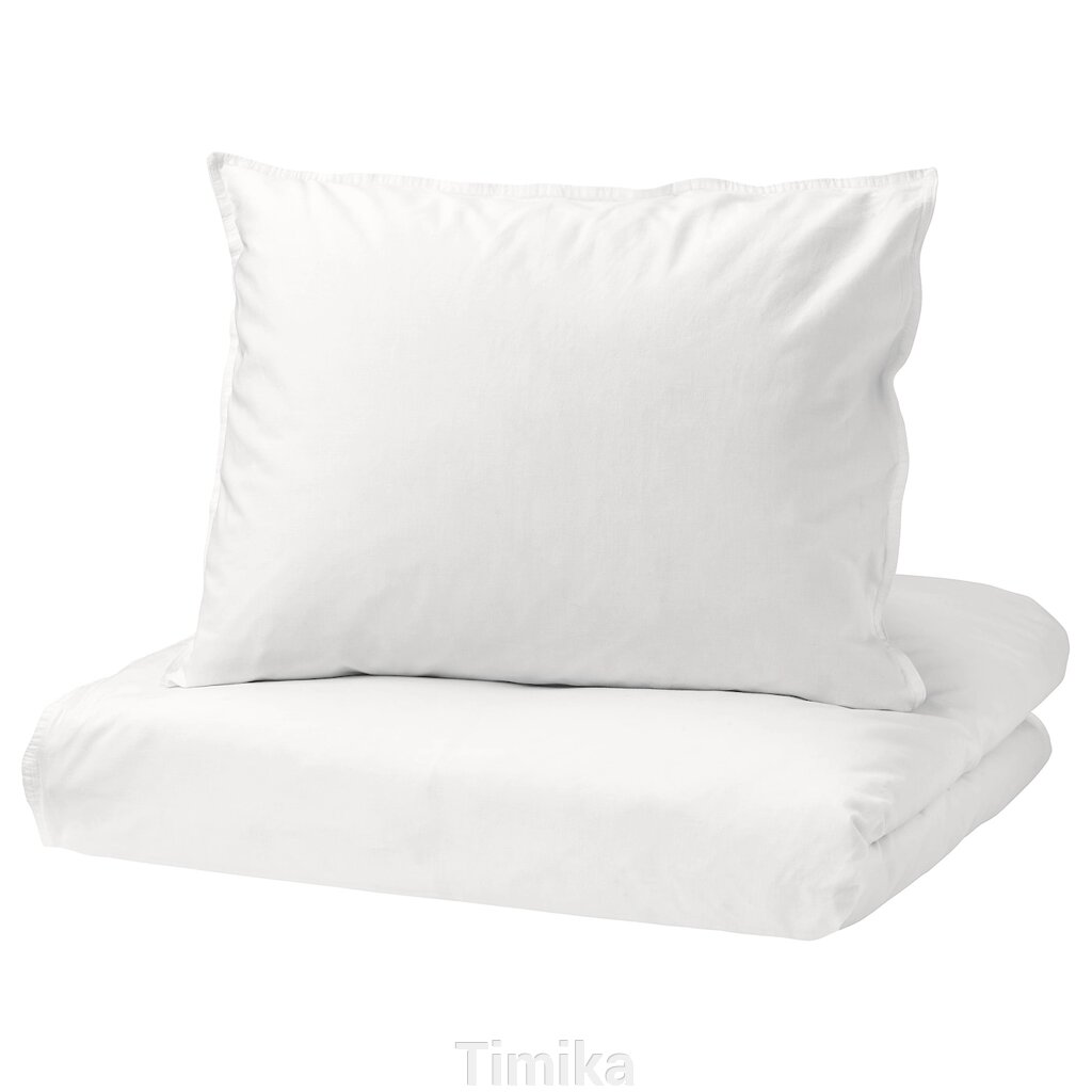 ÄNGSLILJA Підодіяльник і наволочка, білий, 150x200/50x60 см від компанії Timika - фото 1