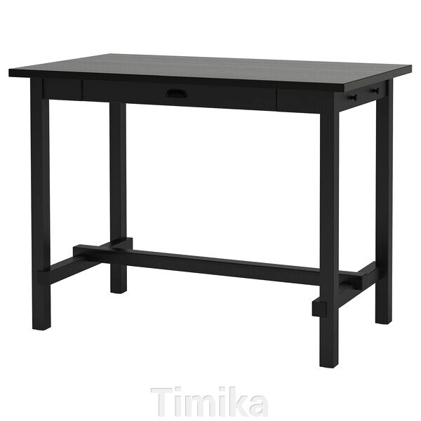 НОРДВІКЕН Барний стіл, чорний, 140х80х105 см від компанії Timika - фото 1