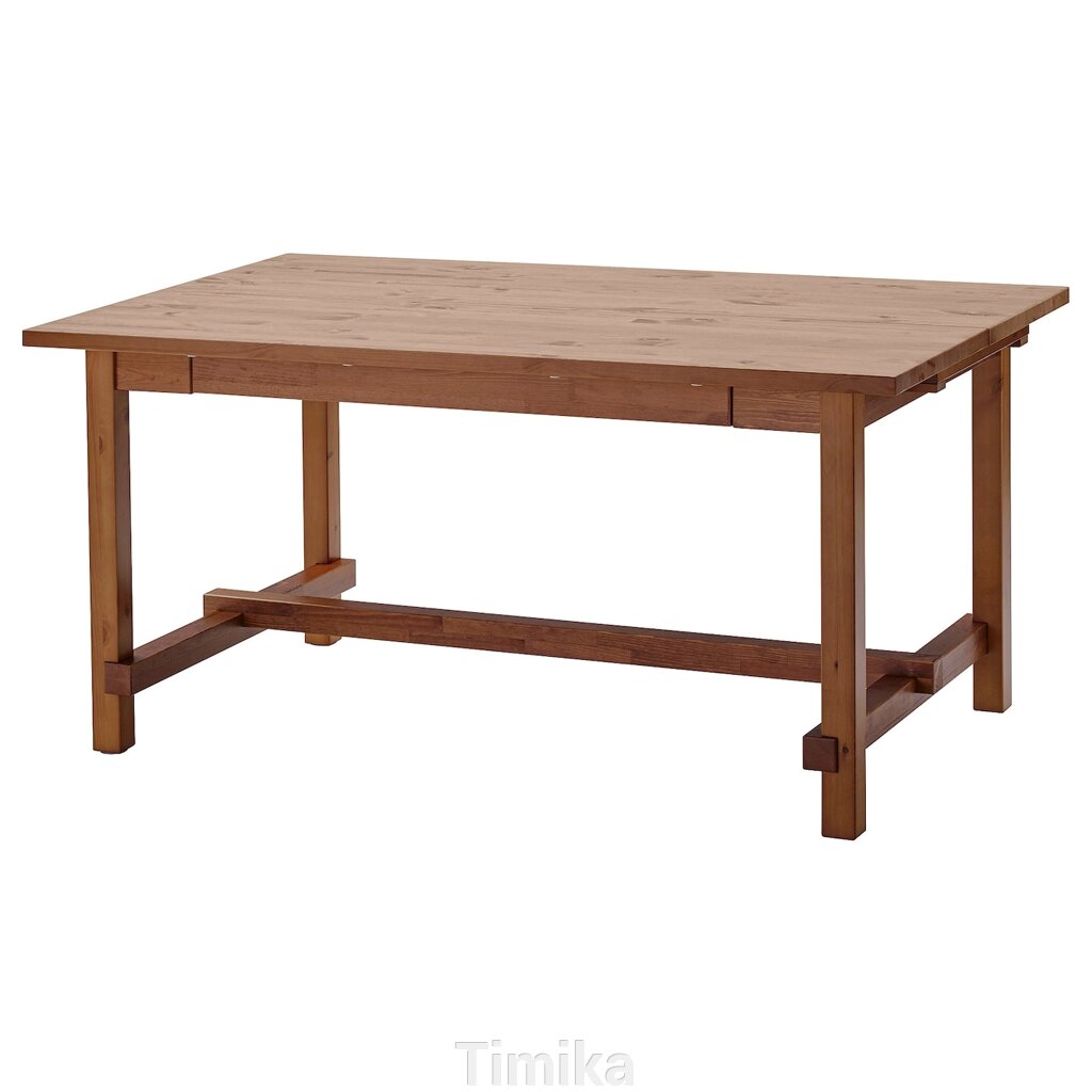 НОРДВІКЕН Розсувний стіл, морилка, 152/223х95 см від компанії Timika - фото 1