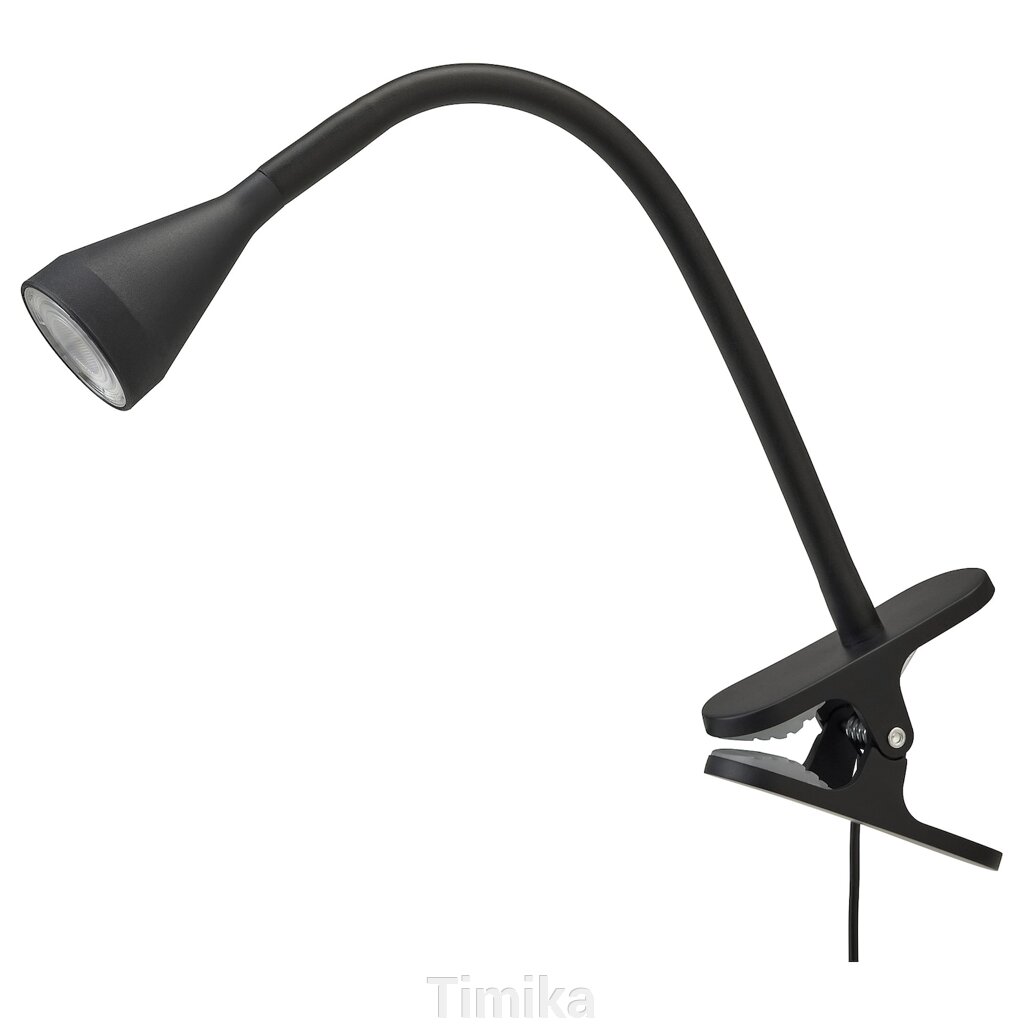 NÄVLINGE Рефлектор з світлодіодним затискачем, чорний від компанії Timika - фото 1
