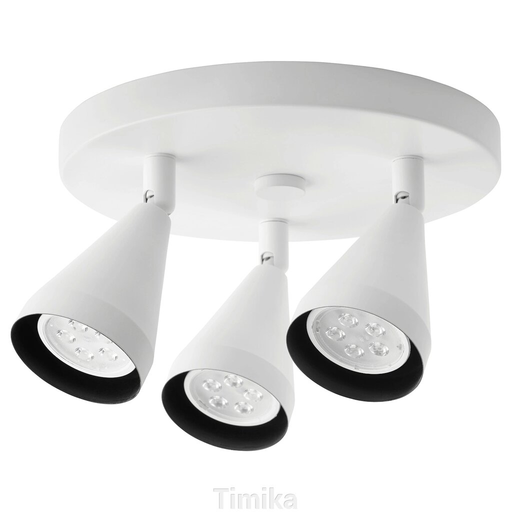 NÄVLINGE Стельовий світильник, 3 точкові світильники, білий від компанії Timika - фото 1