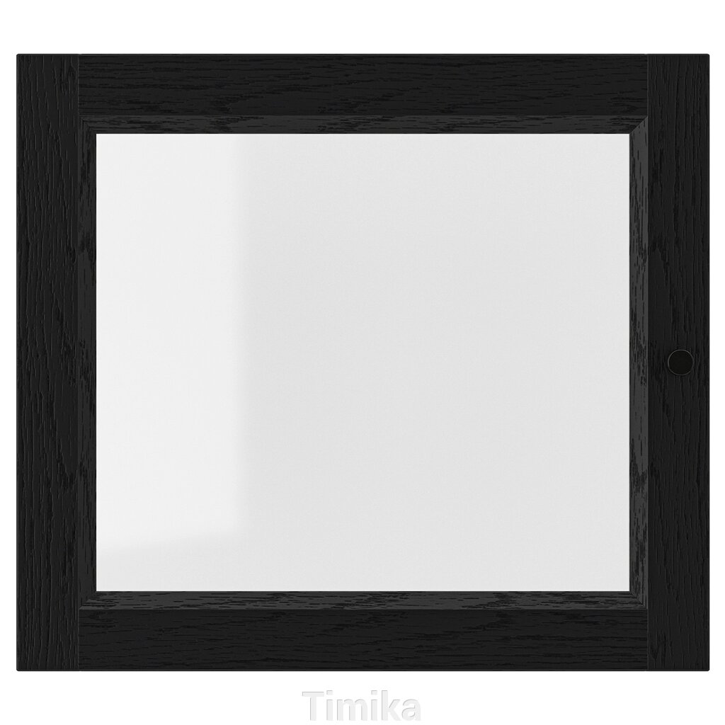 OXBERG Скляні двері, чорна імітація. дуб, 40х35 см від компанії Timika - фото 1