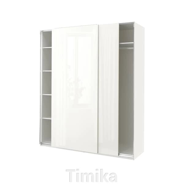 ПАКС / ХАСВІК Шафа, білий/глянець/білий, 200x66x236 см від компанії Timika - фото 1