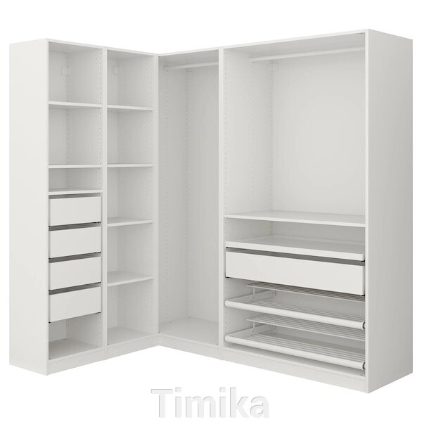 ПАКС Кутова шафа, білий, 160/188х201 см від компанії Timika - фото 1