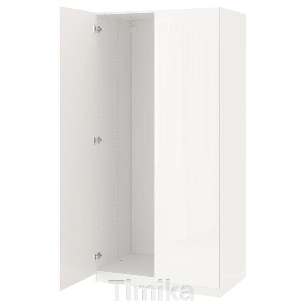 ПАКС Шафа/2 двері, білий/Фардаль глянець/білий, 100x37x201 см від компанії Timika - фото 1