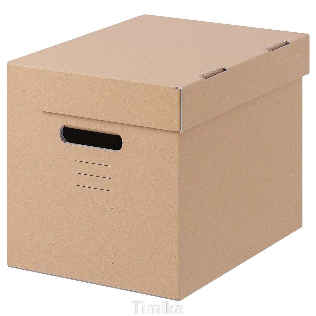 PAPPIS Коробка з кришкою, коричнева, 25х34х26 см від компанії Timika - фото 1
