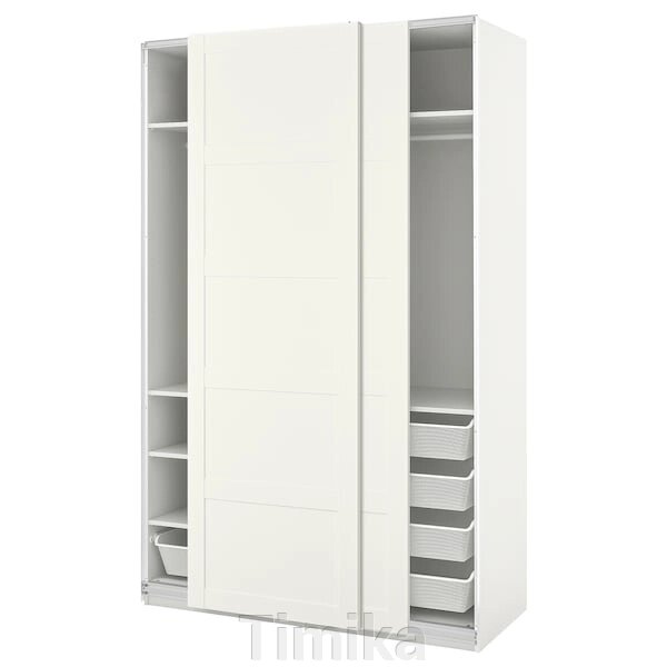 PAX / BERGSBO Комбінація гардероба, білий/білий, 150x66x236 см від компанії Timika - фото 1