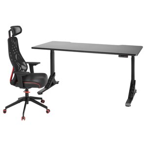 UPPSPEL / MATCHSPEL Ігровий стіл і стілець, чорний