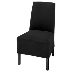 Крісло BERGMUND з чохлом, середньої довжини, чорний/Djuparp темно-сірий