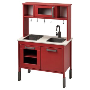 DUKTIG Дитяча ігрова кухня, червона, 72x40x109 см