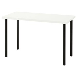 LAGKAPTEN / ADILS Письмовий стіл, білий/чорний, 120x60 см