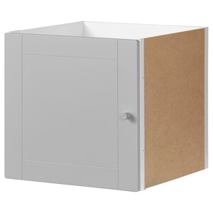 KALLAX Вставка з дверцятами, фрезерований/сірий, 33х33 см
