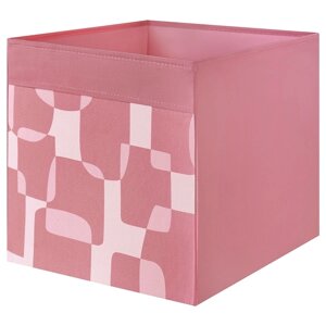 Коробка DRÖNA, рожевий/білий, 33x38x33 см