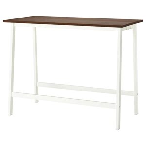 Конференц-стіл MITTZON, шпон горіх/білий, 140x68x105 см