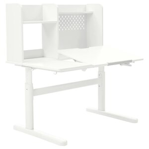 BERGLÄRKA Письмовий стіл, білий/відкидний, 100x70 см