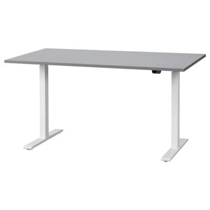 RODULF Письмовий стіл з регульованою висотою, сірий/білий, 140x80 см
