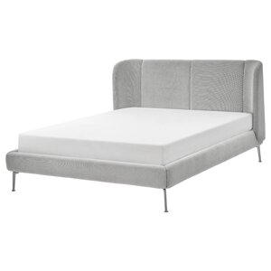 TUFJORD Каркас ліжка з оббивкою, Tallmyra білий/чорний/Lindbåden, 140x200 см