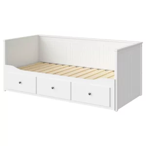 HEMNES Каркас шезлонга з 3 ящиками, білий, 80х200 см