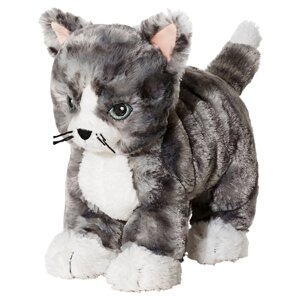 LILLEPLUTT Плюшева іграшка, кіт сірий/білий